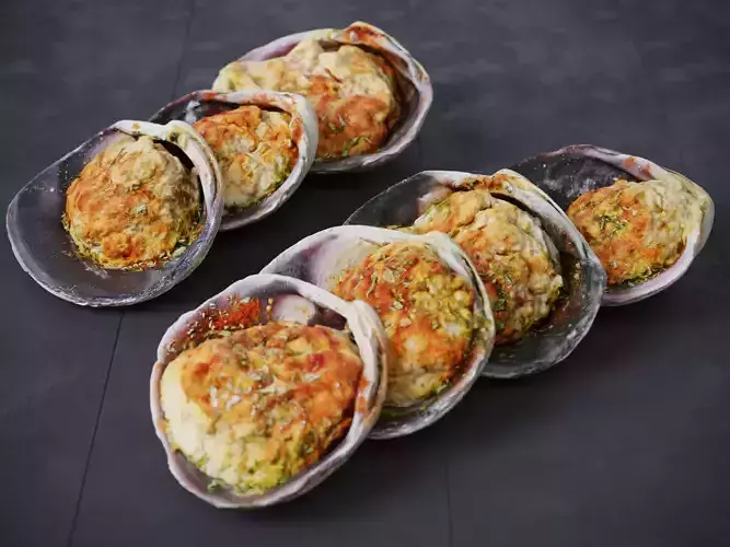 Stuffed Clams 3D model
