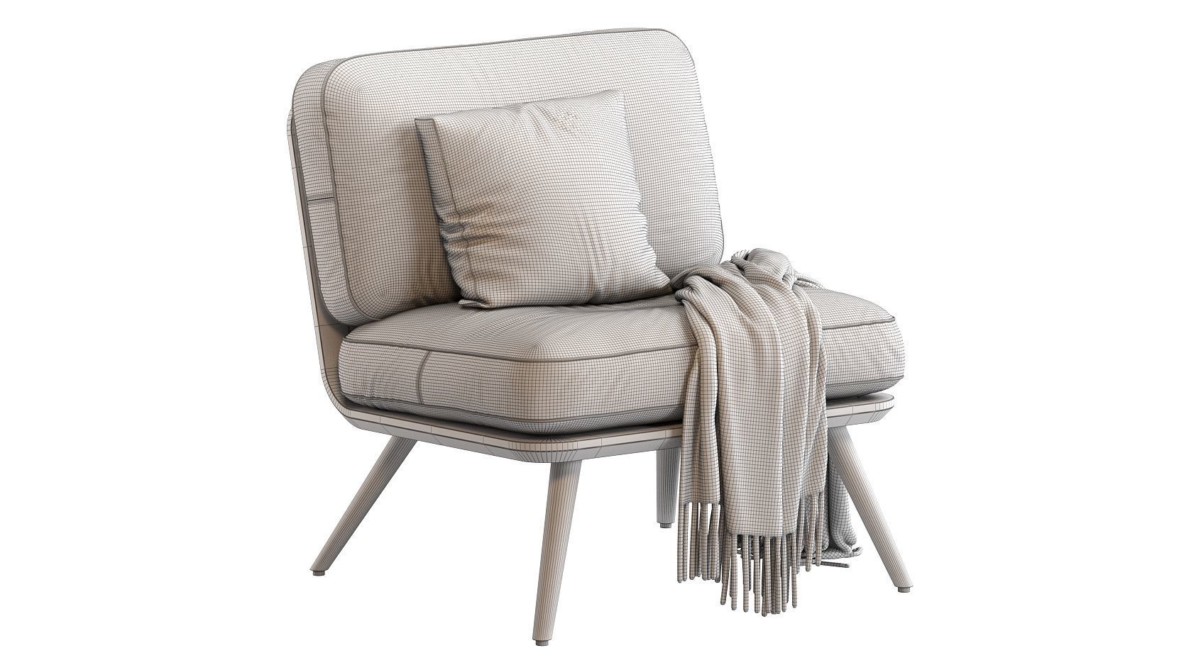 Spine Lounge Chair 3D model_10