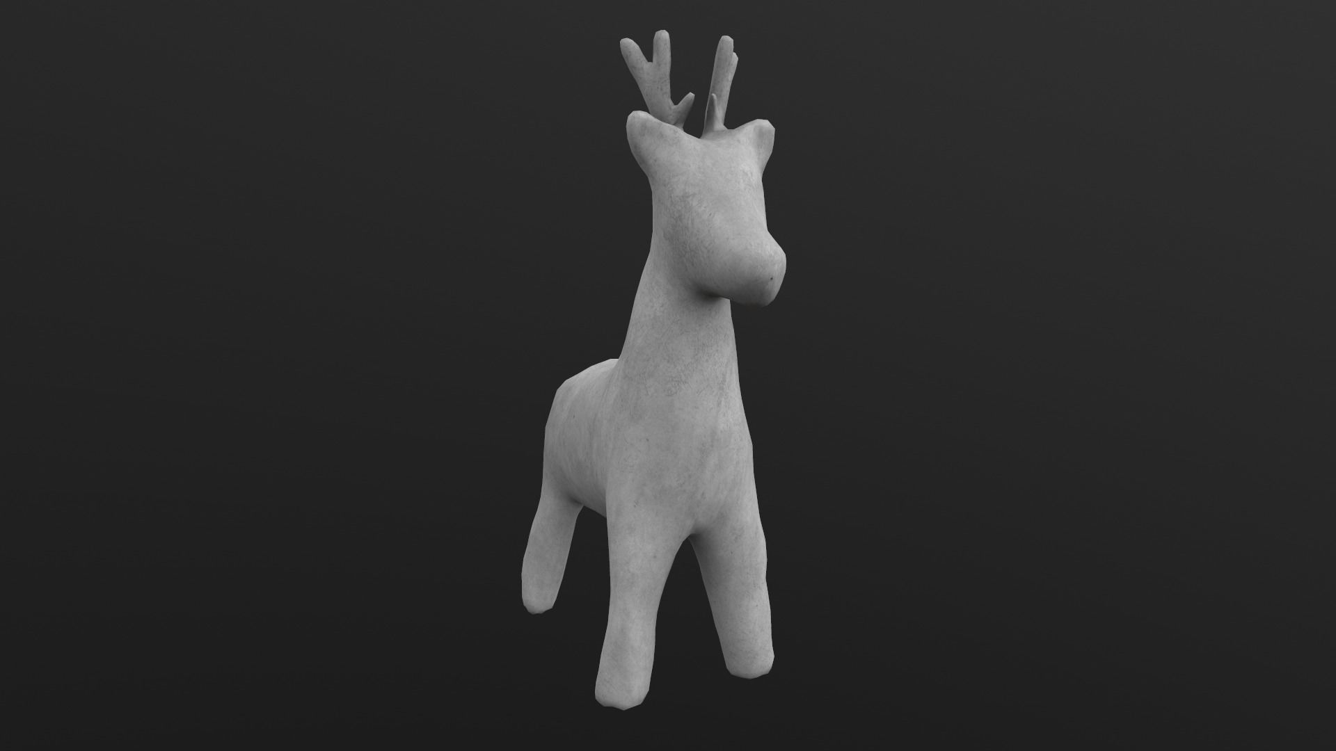 Horse Statue AR VR PBR Lowpoly with game ready 3d Model Low-poly 3D model_6