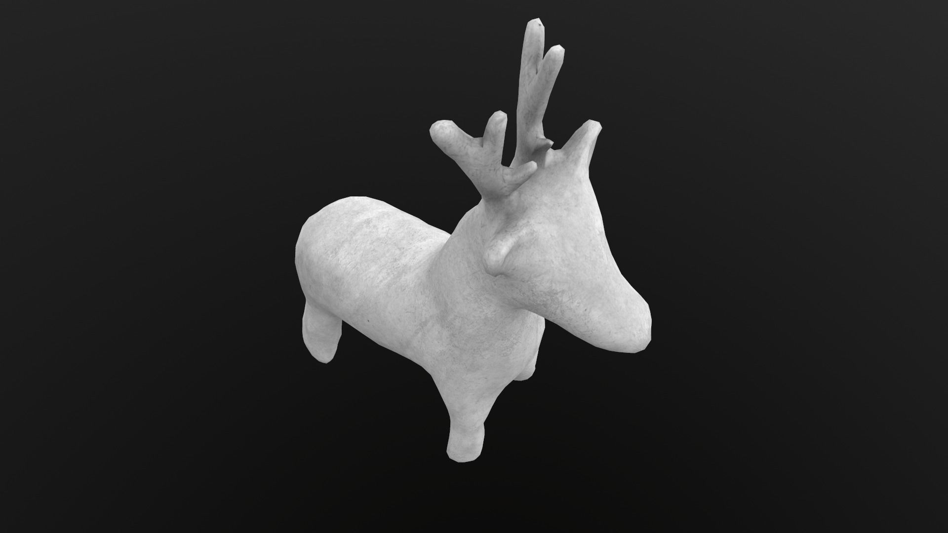 Horse Statue AR VR PBR Lowpoly with game ready 3d Model Low-poly 3D model_10
