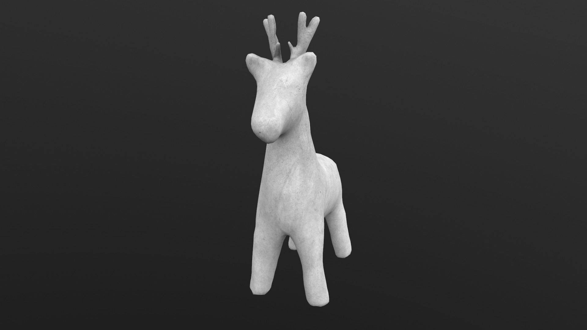 Horse Statue AR VR PBR Lowpoly with game ready 3d Model Low-poly 3D model_7