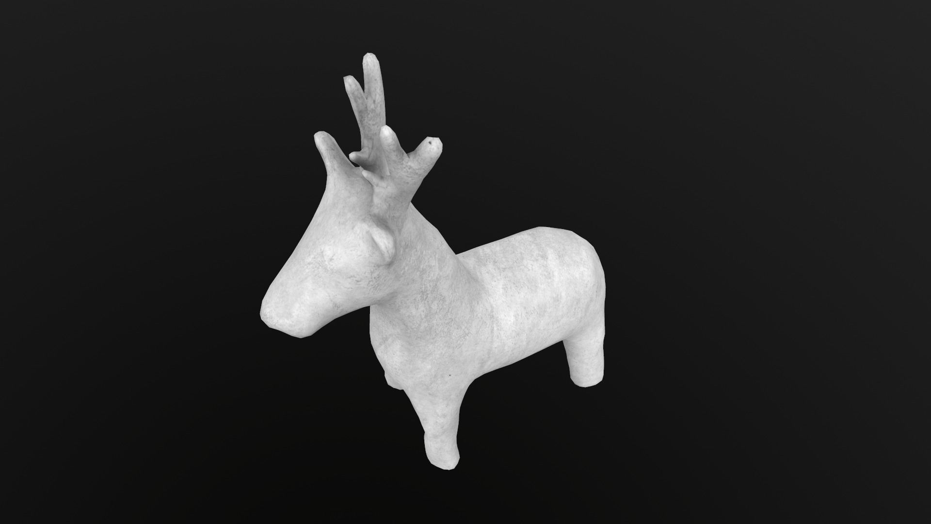 Horse Statue AR VR PBR Lowpoly with game ready 3d Model Low-poly 3D model_11
