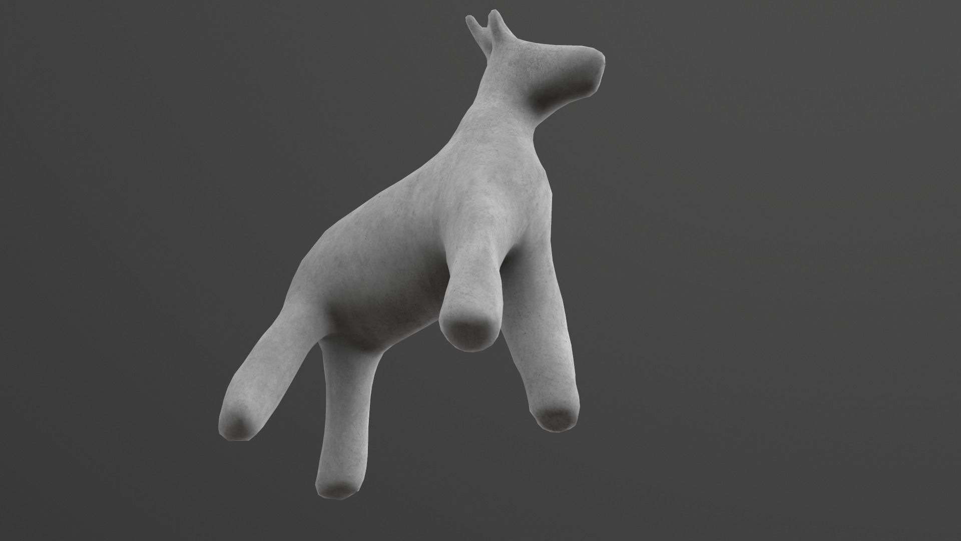 Horse Statue AR VR PBR Lowpoly with game ready 3d Model Low-poly 3D model_9