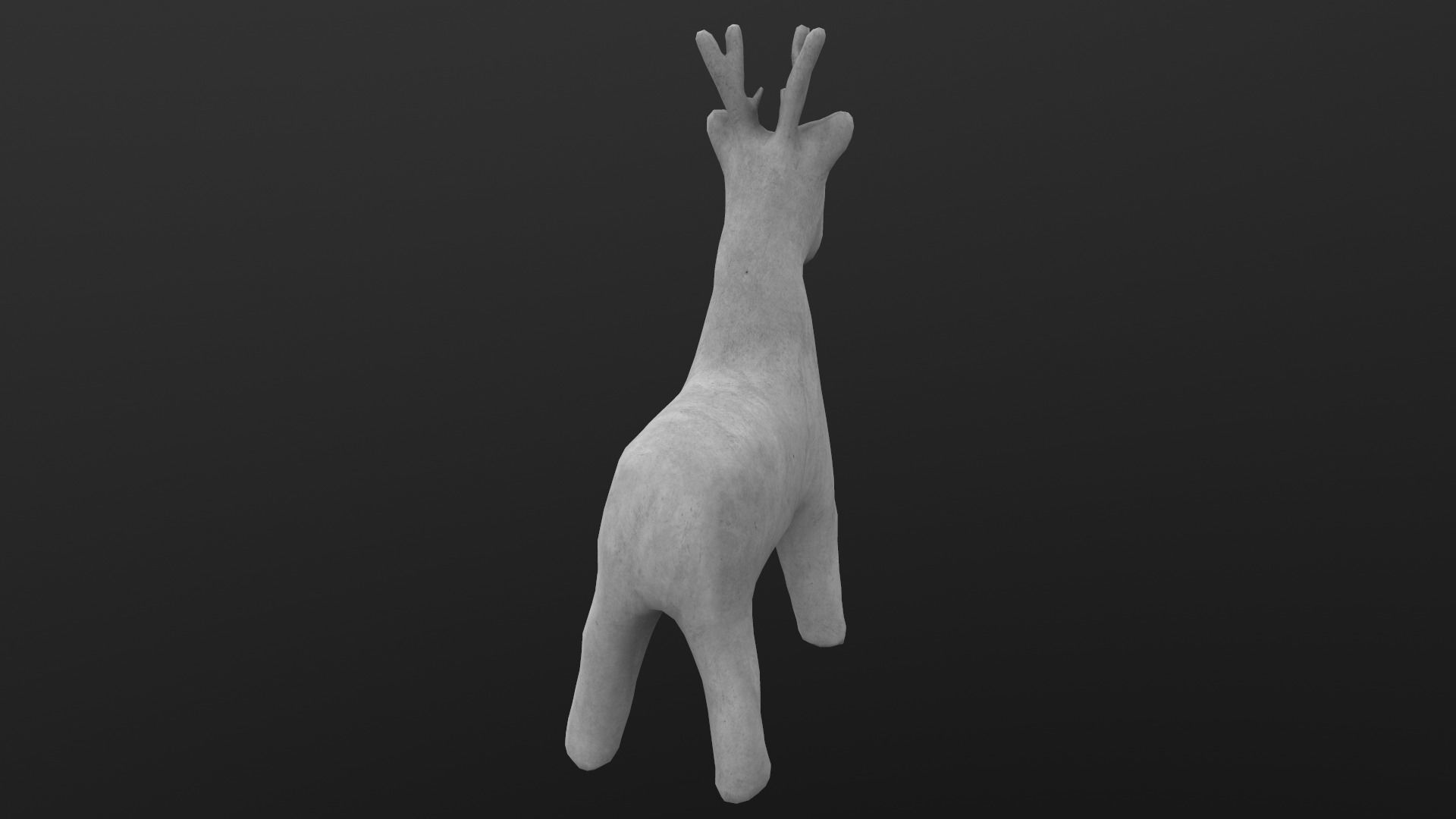 Horse Statue AR VR PBR Lowpoly with game ready 3d Model Low-poly 3D model_4