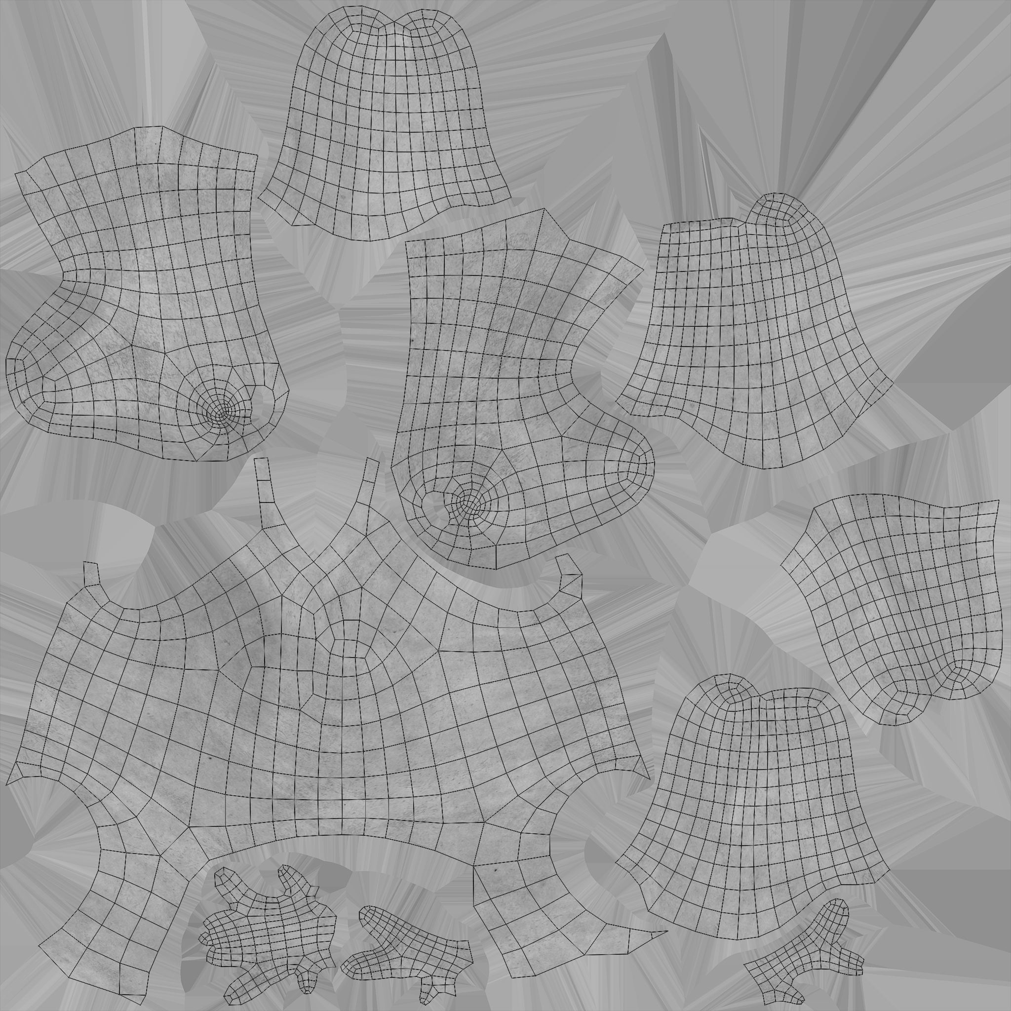 Horse Statue AR VR PBR Lowpoly with game ready 3d Model Low-poly 3D model_17