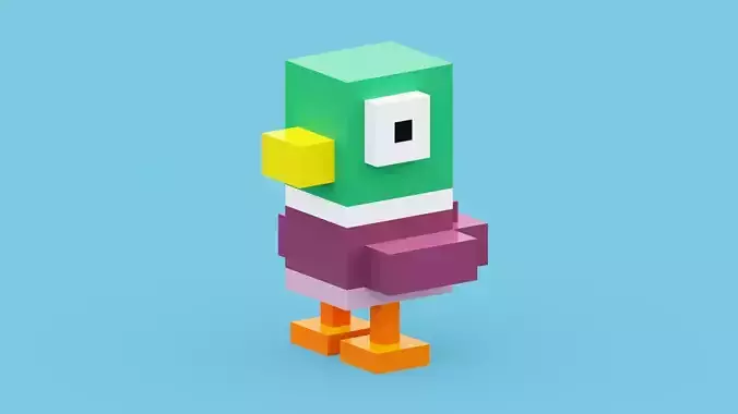 Minecraft Duck Low-poly 3D model