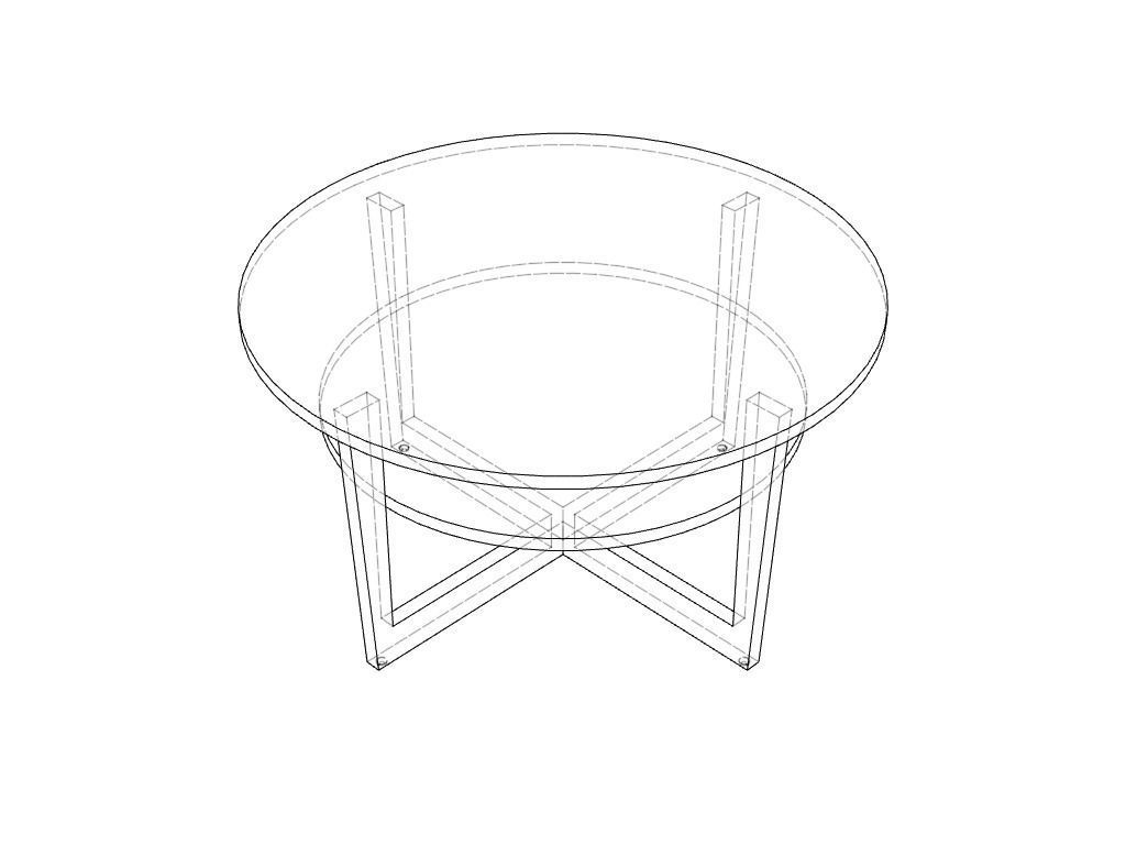 IKEA Vejmon Coffee Table 3D model_8