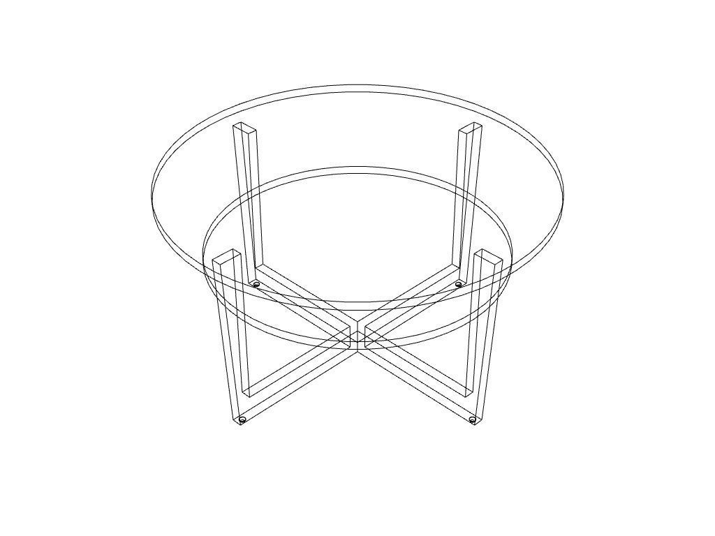 IKEA Vejmon Coffee Table 3D model_3