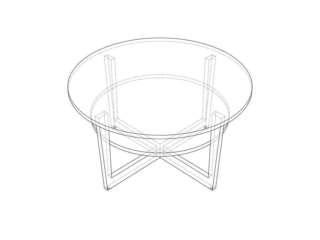 IKEA Vejmon Coffee Table 3D model_4