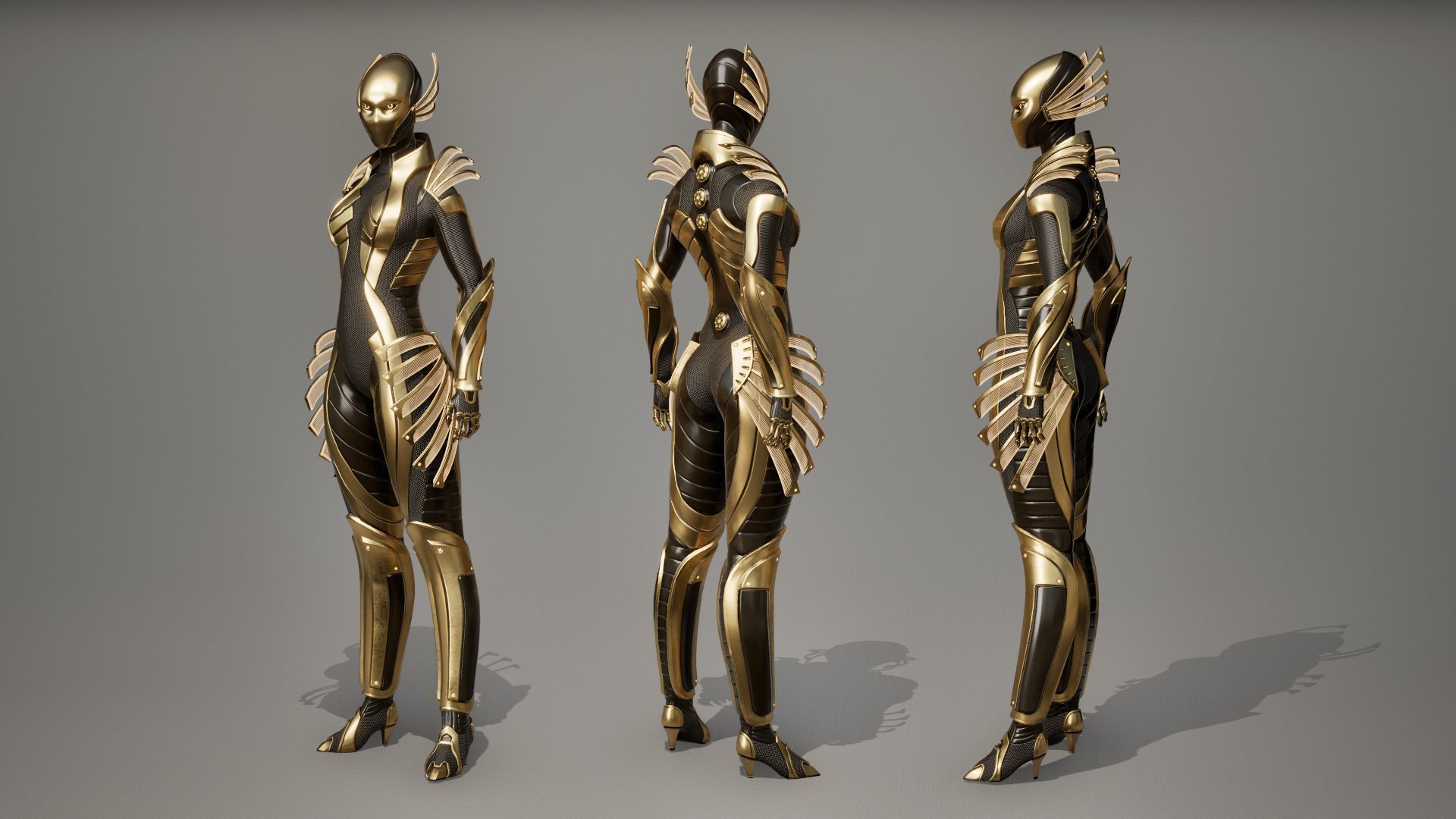 Robot 10 Low-poly 3D model_10