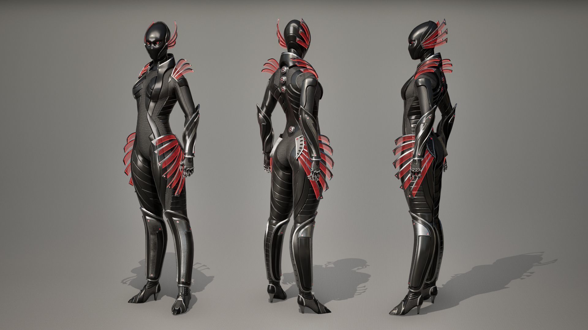 Robot 10 Low-poly 3D model_6