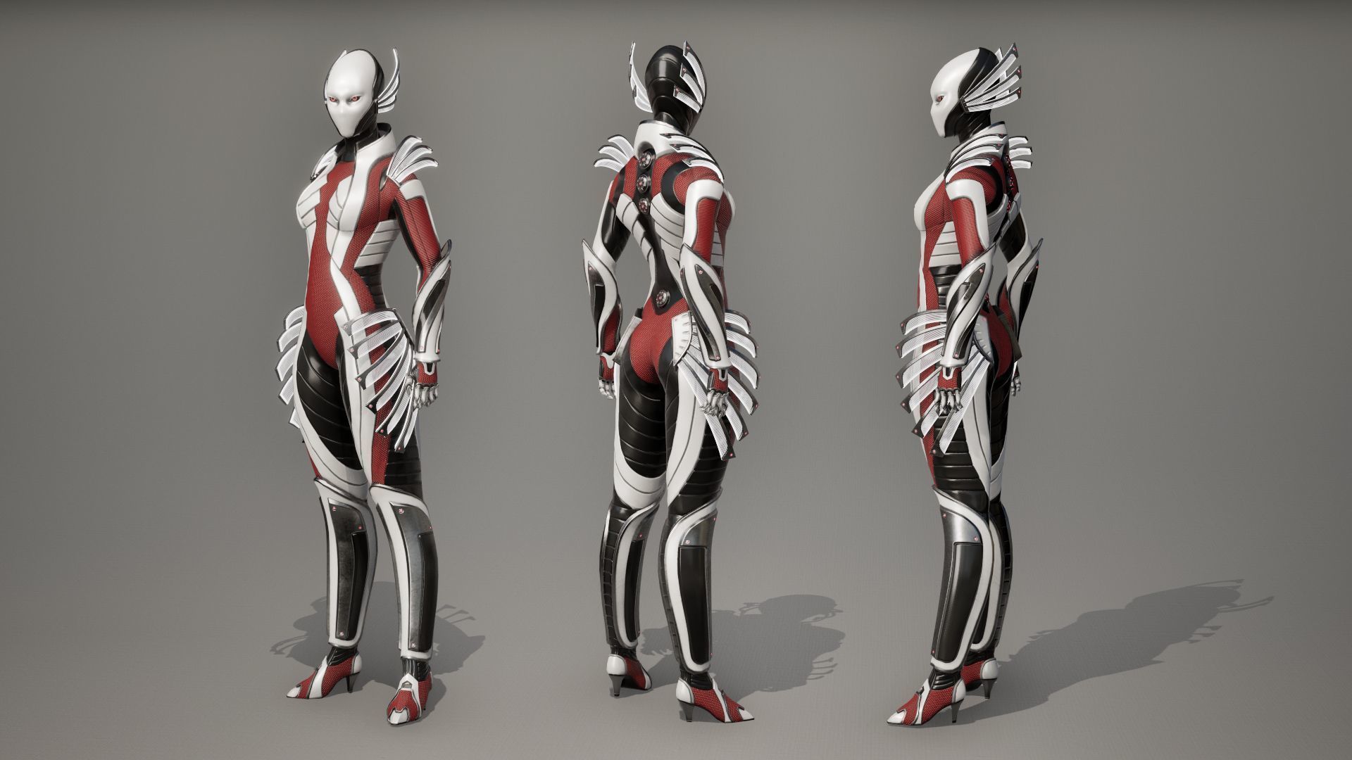 Robot 10 Low-poly 3D model_14