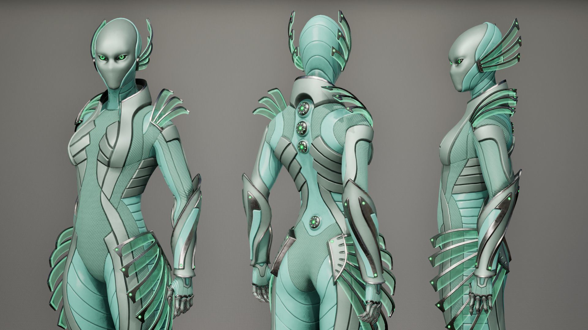 Robot 10 Low-poly 3D model_18