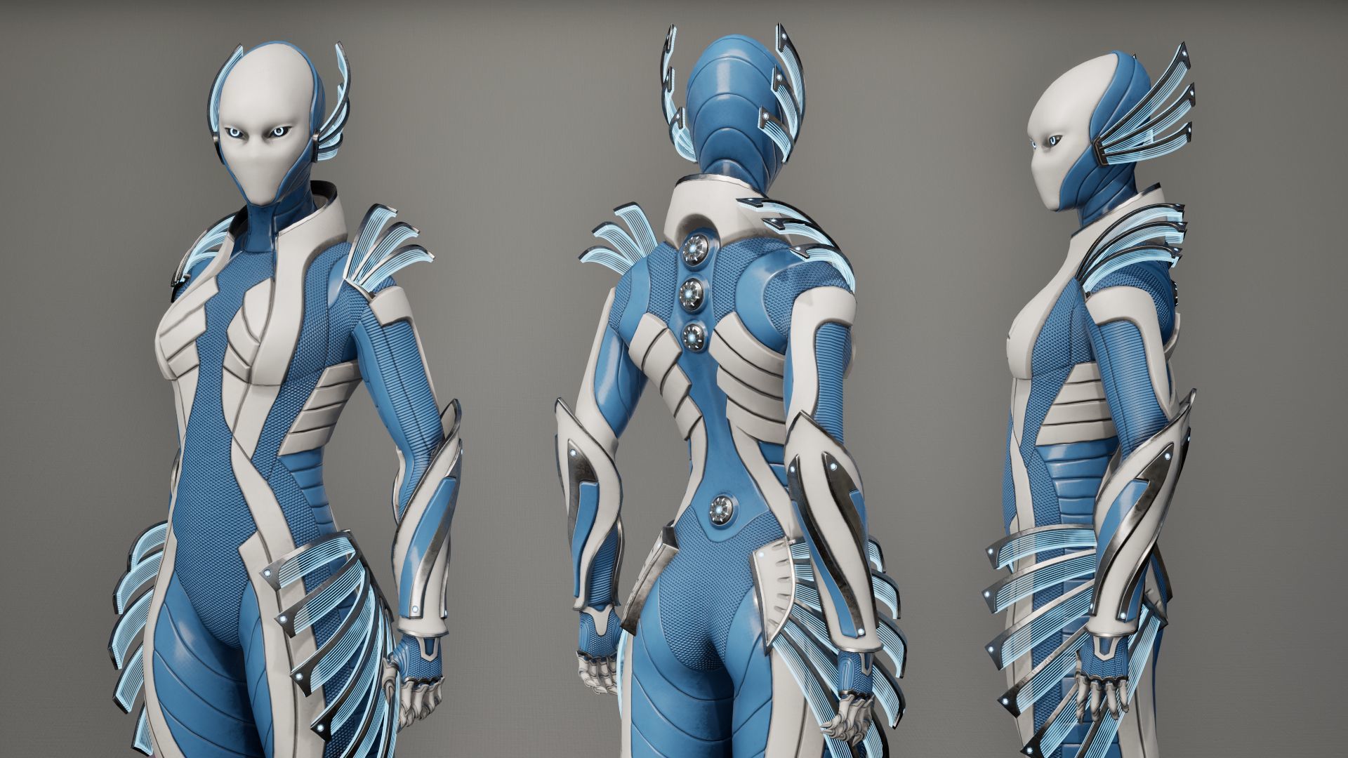 Robot 10 Low-poly 3D model_13