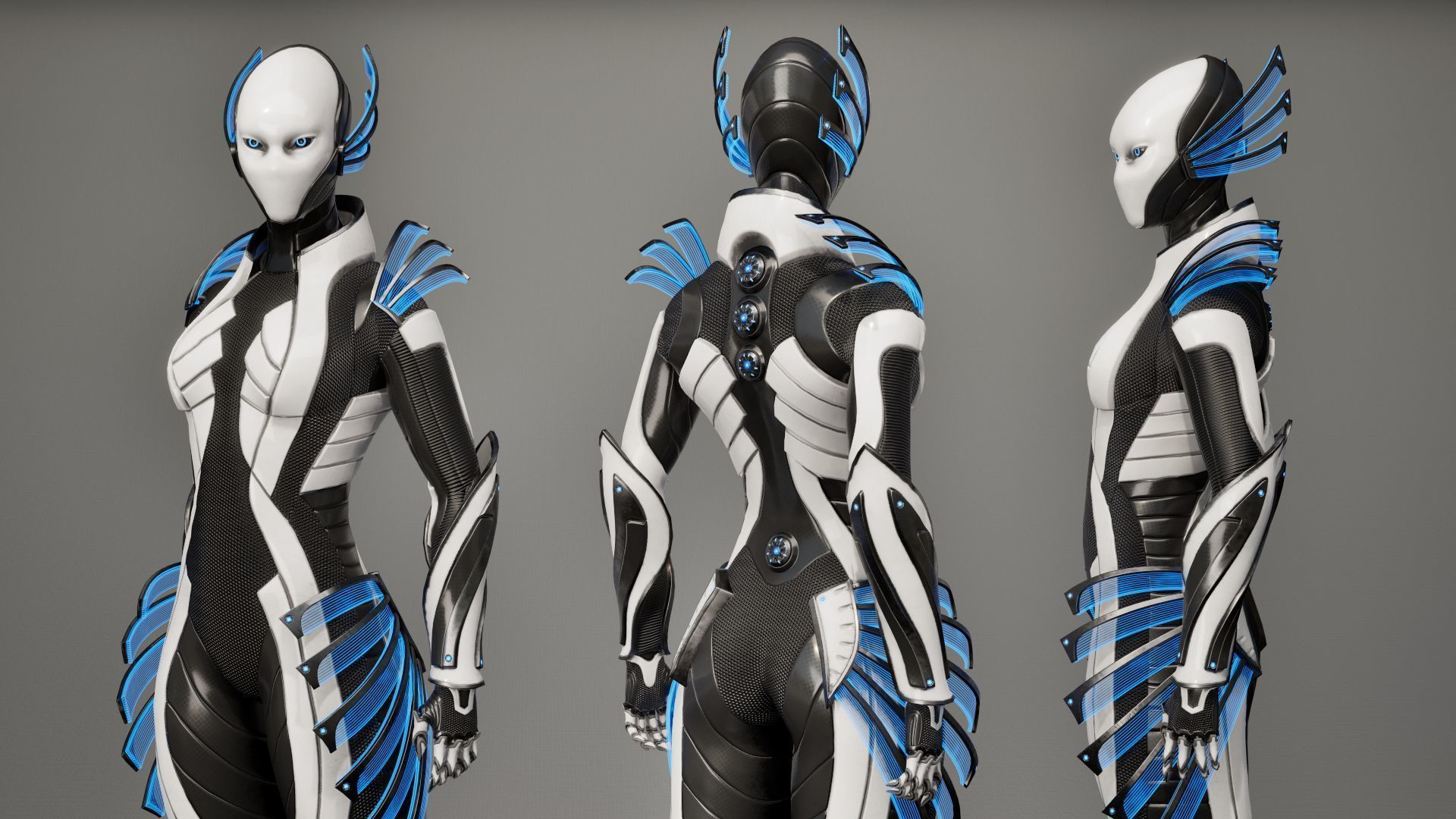 Robot 10 Low-poly 3D model_3