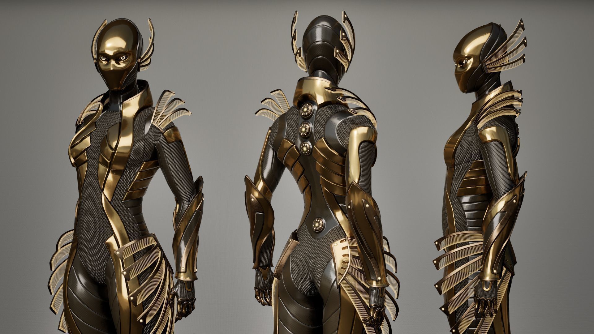 Robot 10 Low-poly 3D model_11