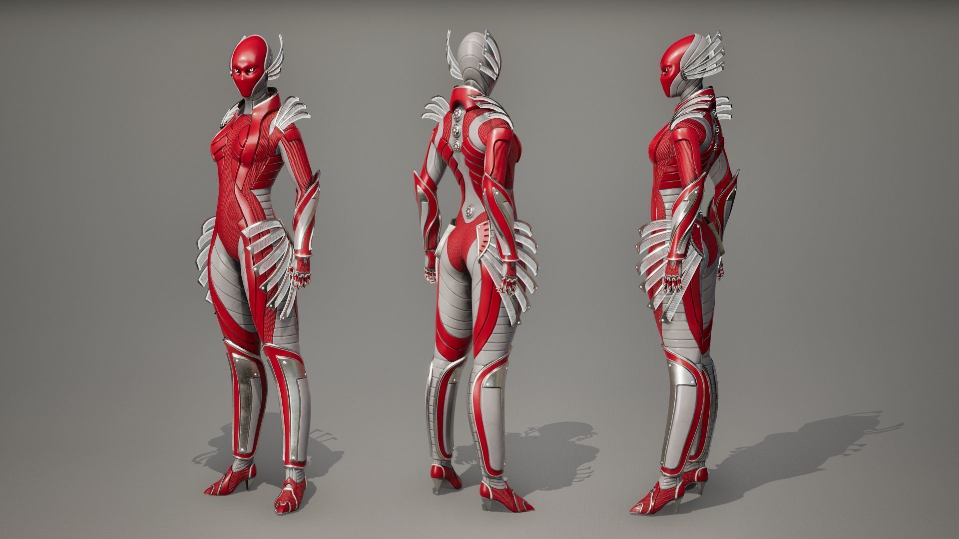 Robot 10 Low-poly 3D model_17