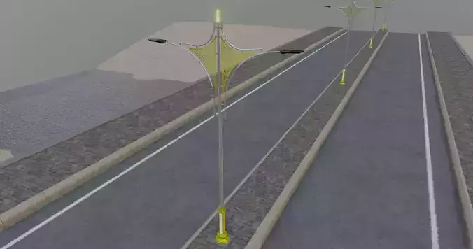 Decorative Lighting Pole Type-2 3D model