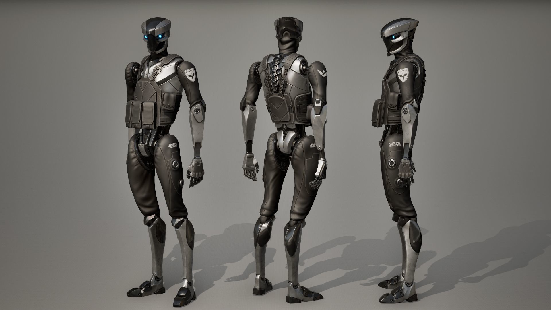 Robot 11 Low-poly 3D model_10