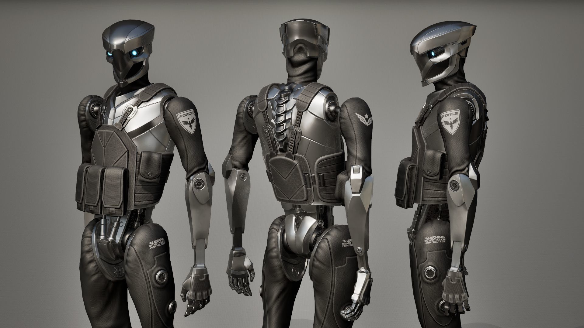 Robot 11 Low-poly 3D model_11