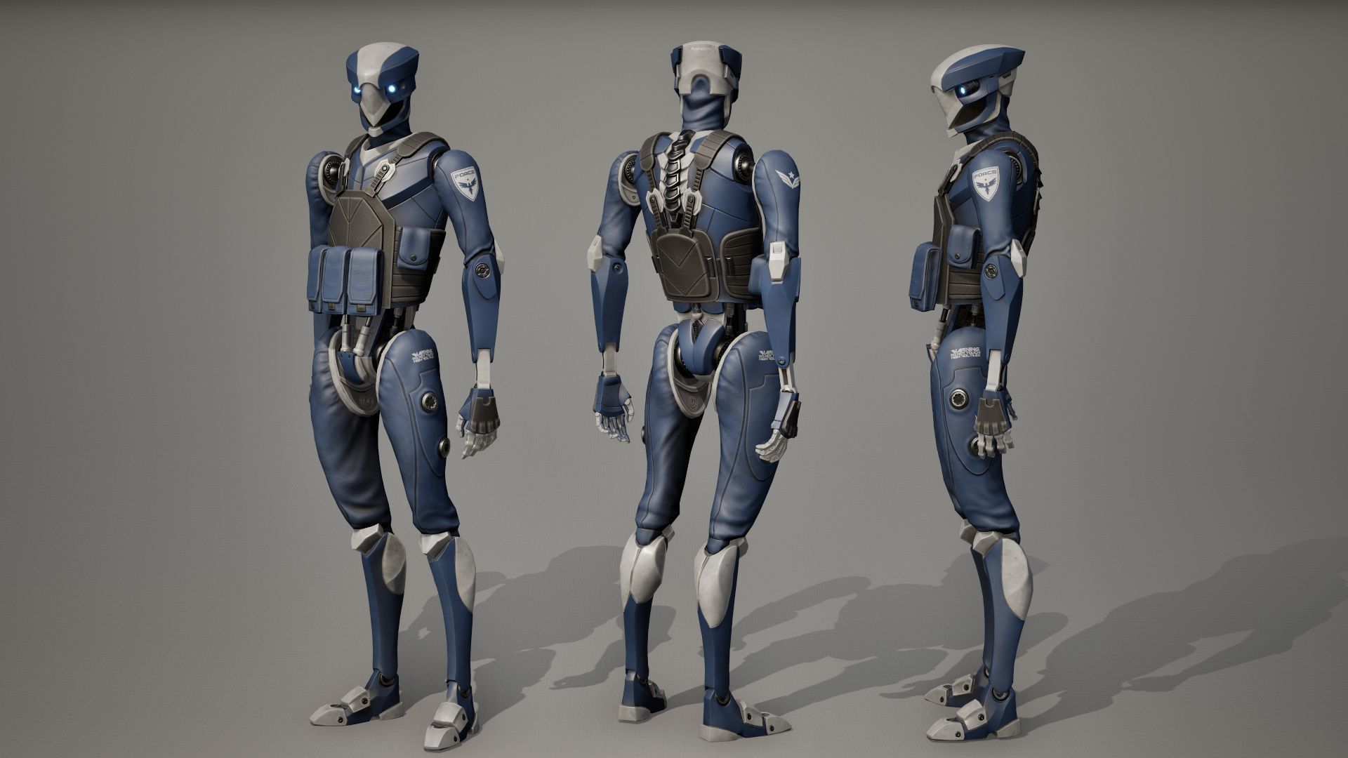 Robot 11 Low-poly 3D model_16