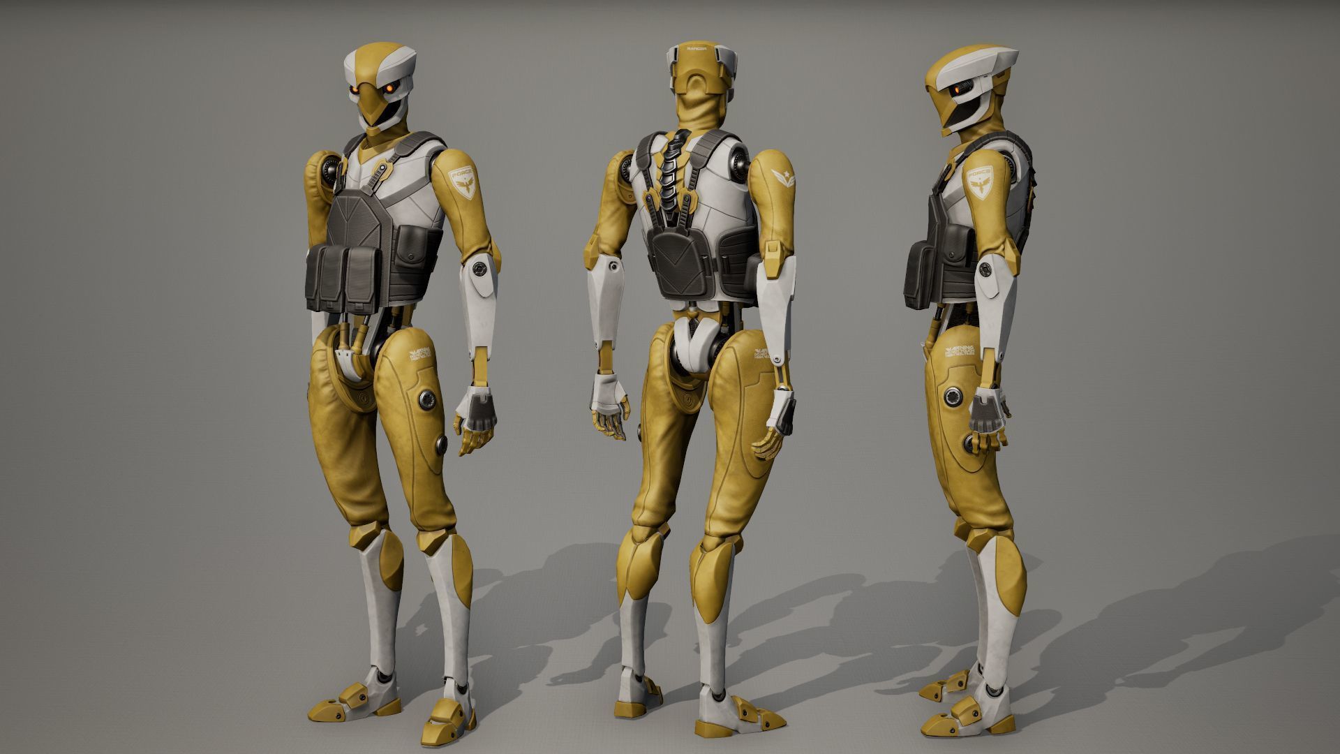 Robot 11 Low-poly 3D model_20