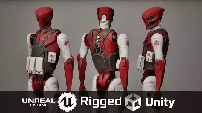Robot 11 Low-poly 3D model
