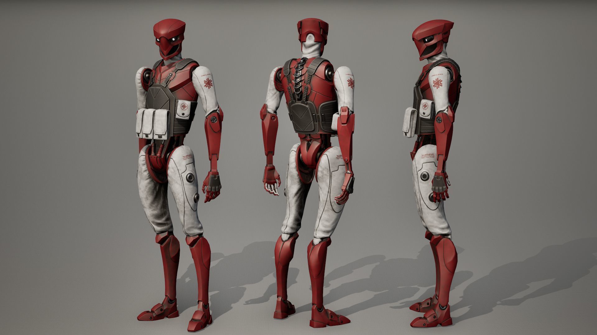 Robot 11 Low-poly 3D model_3