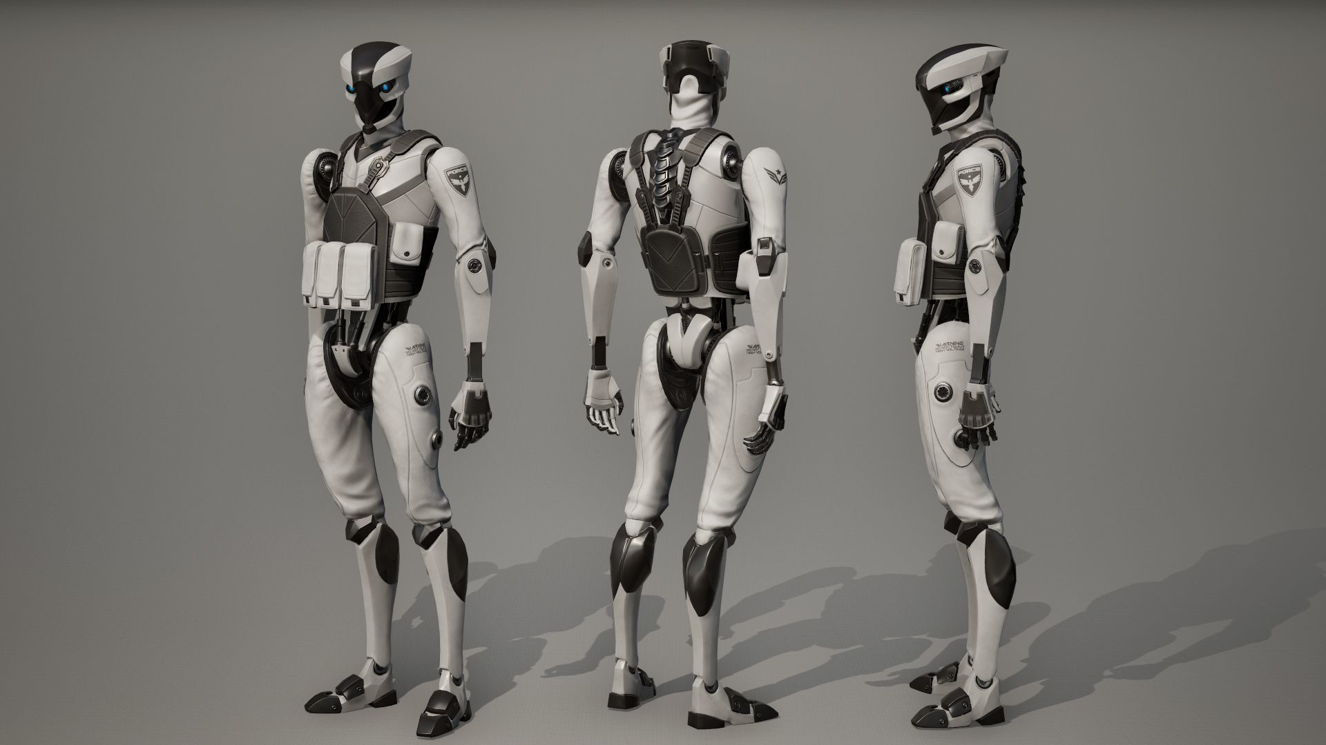 Robot 11 Low-poly 3D model_22