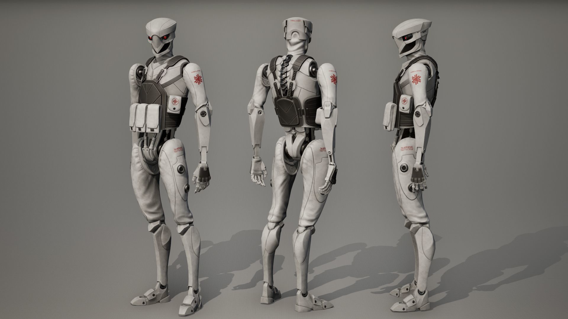 Robot 11 Low-poly 3D model_14