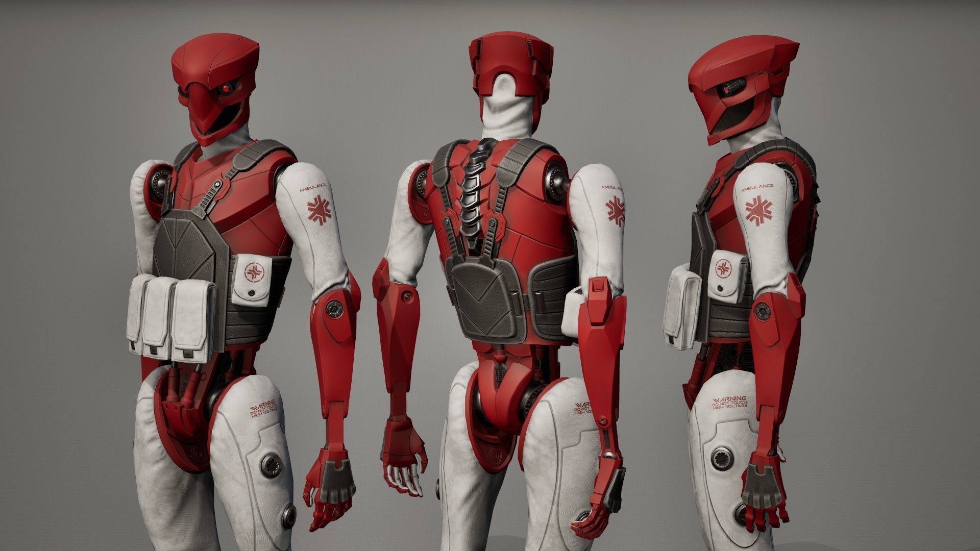 Robot 11 Low-poly 3D model_2