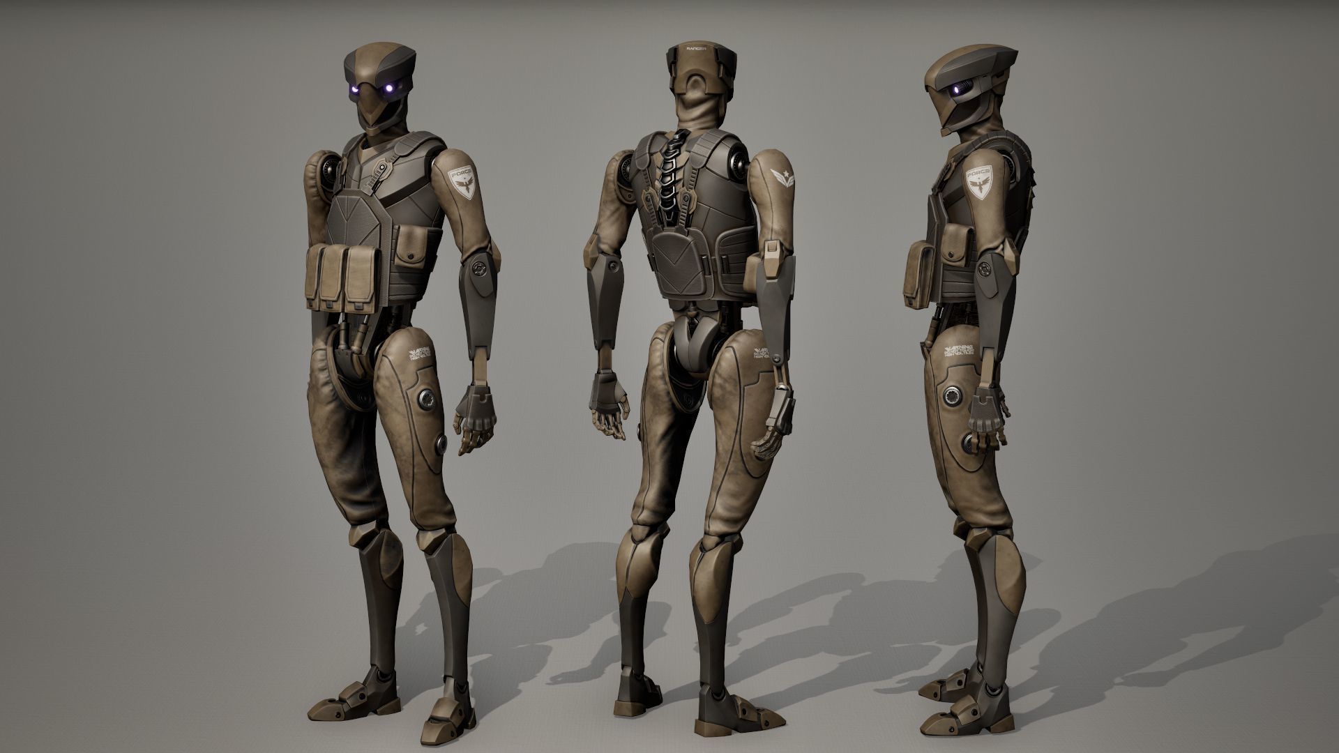 Robot 11 Low-poly 3D model_23