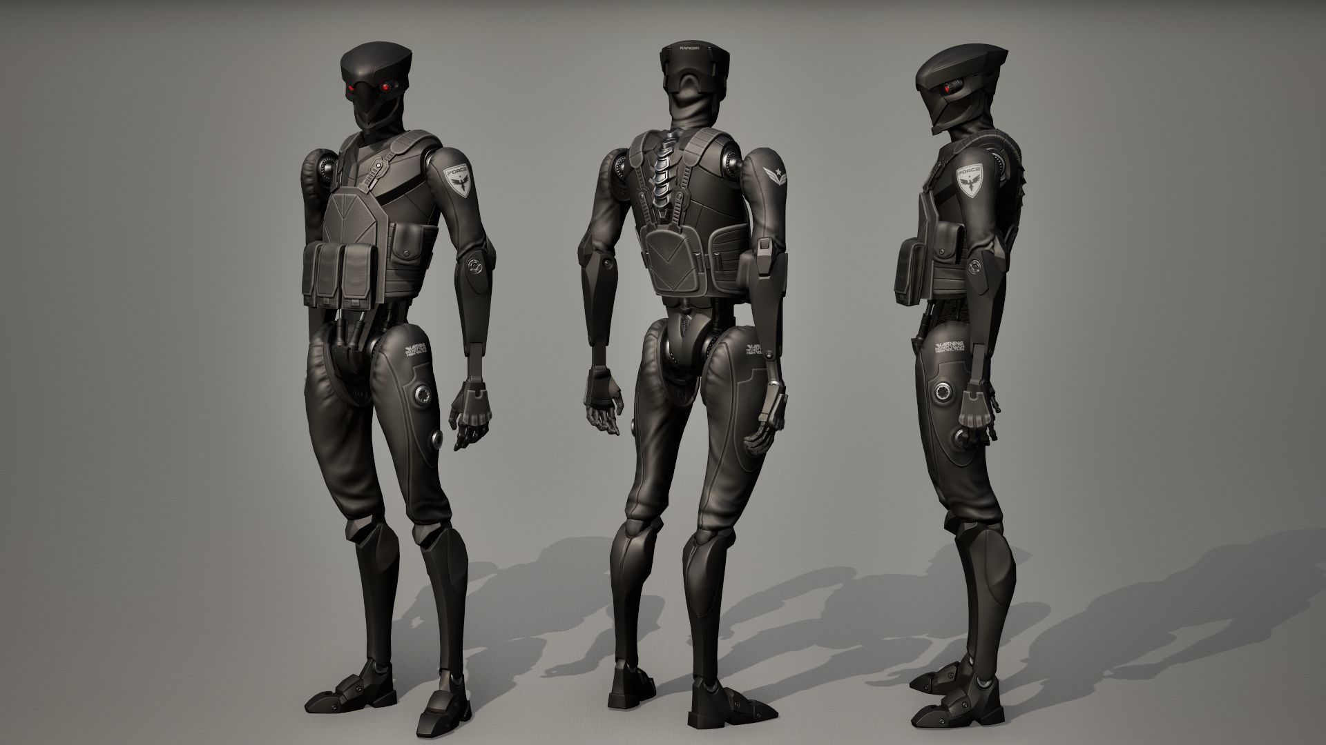 Robot 11 Low-poly 3D model_6