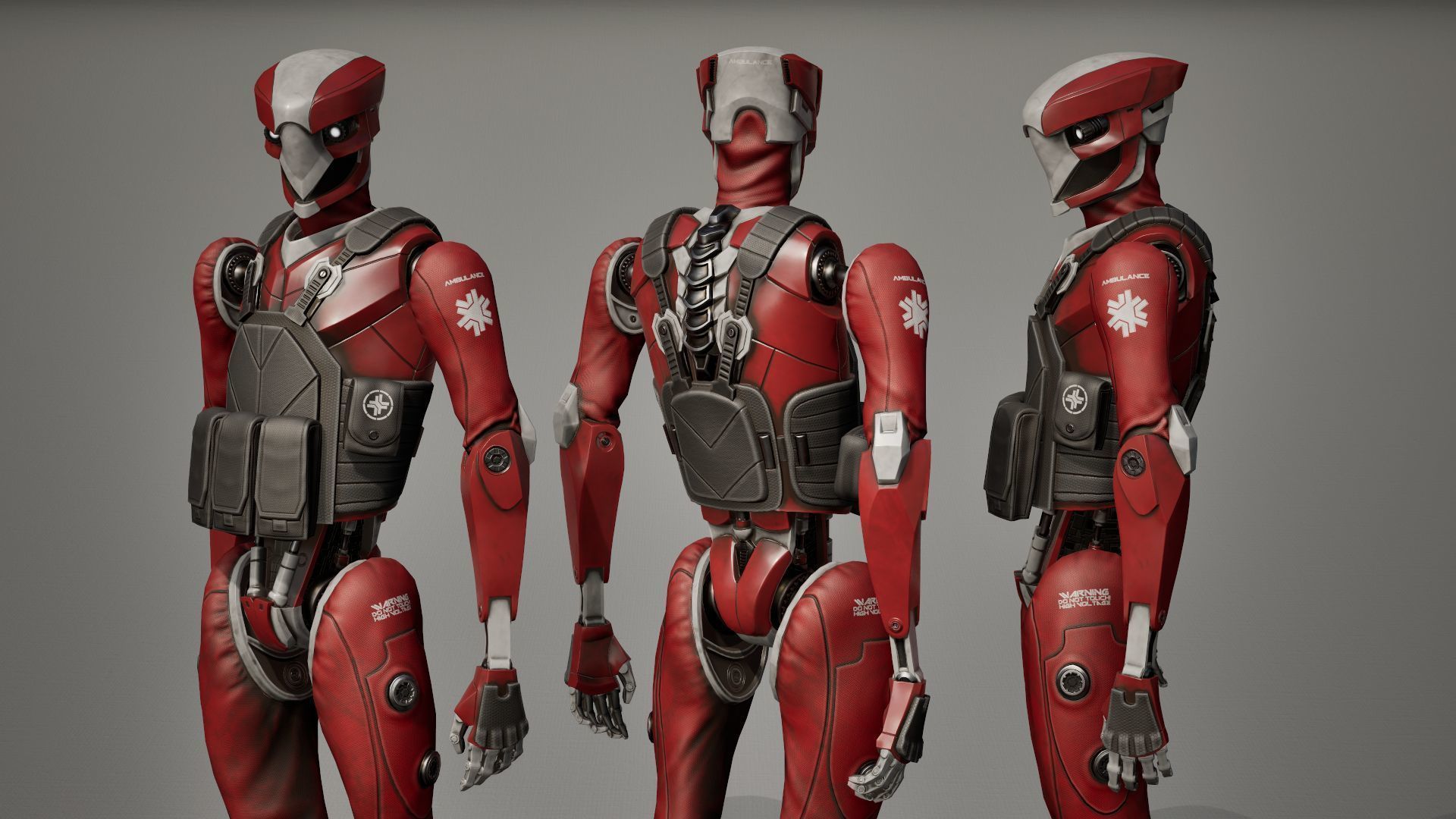 Robot 11 Low-poly 3D model_13