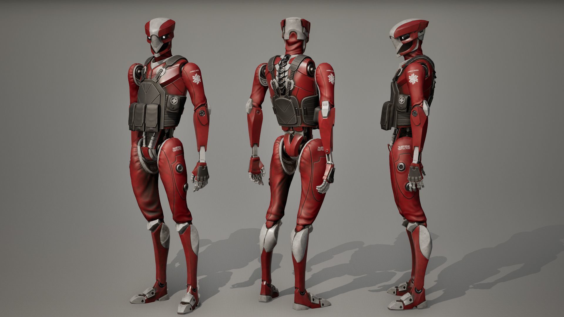 Robot 11 Low-poly 3D model_12