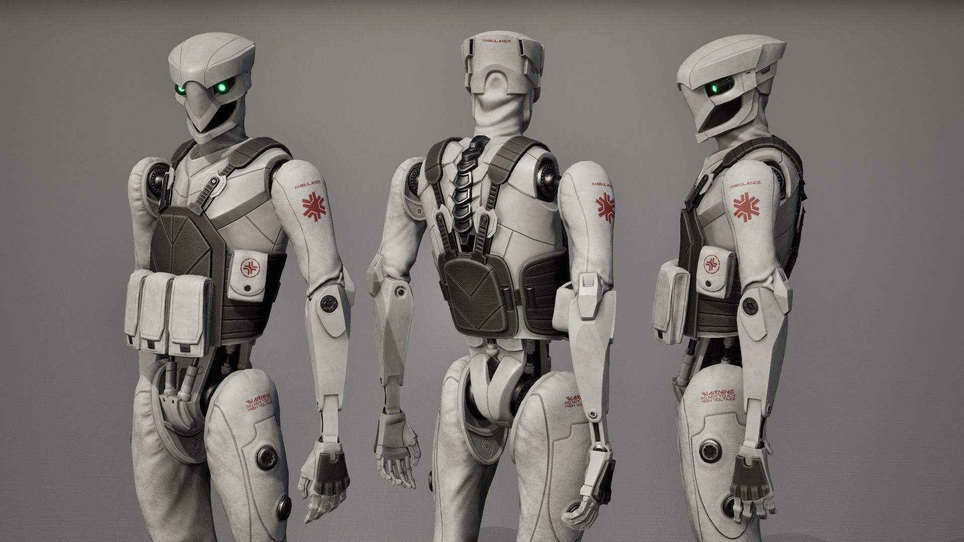 Robot 11 Low-poly 3D model_15