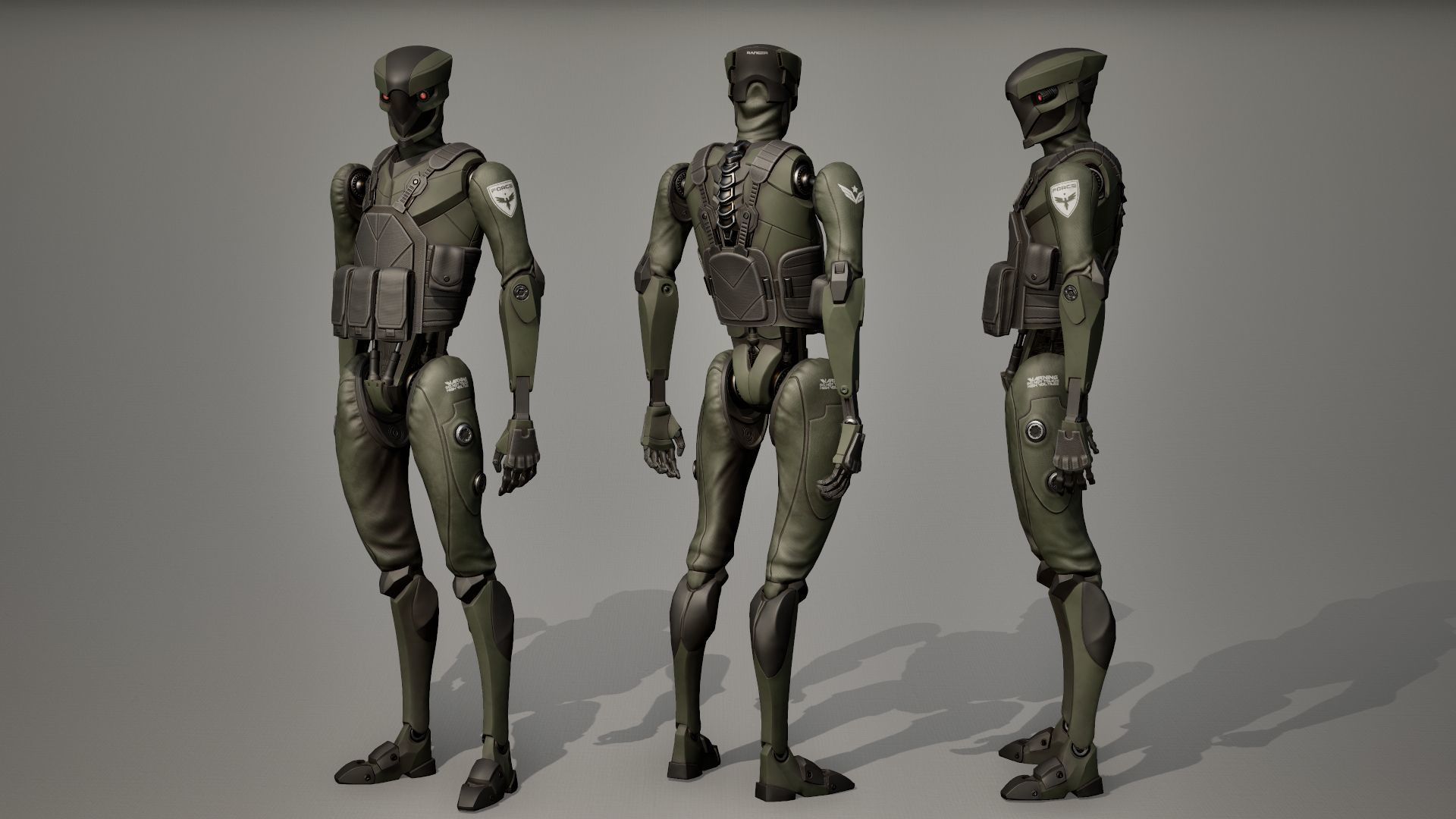 Robot 11 Low-poly 3D model_8