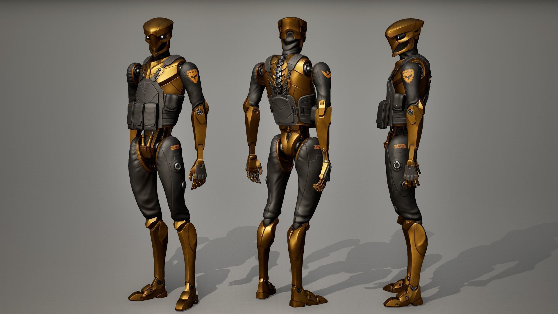 Robot 11 Low-poly 3D model_24