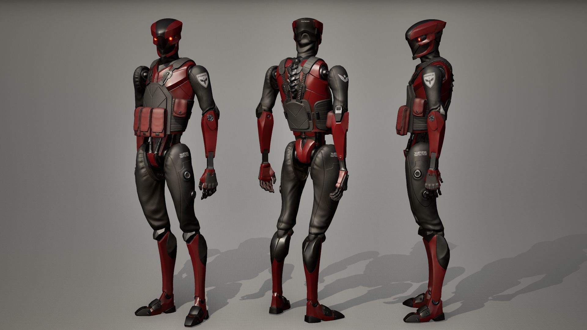 Robot 11 Low-poly 3D model_18