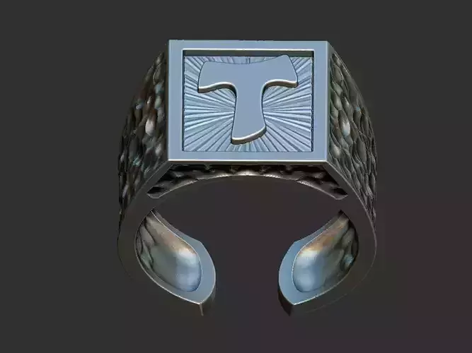 Tao Cross Adjustable Ring 3D print model
