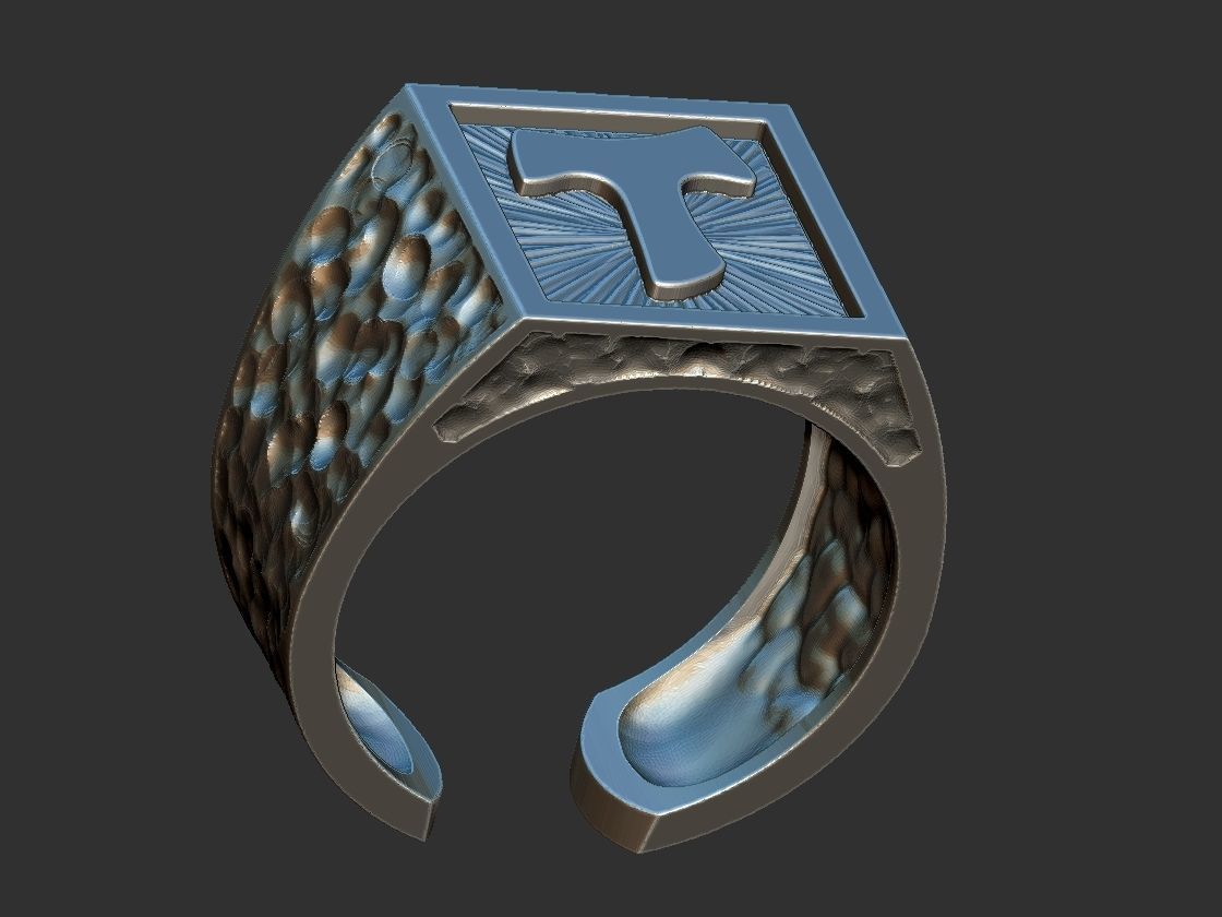 Tao Cross Adjustable Ring 3D print model_1