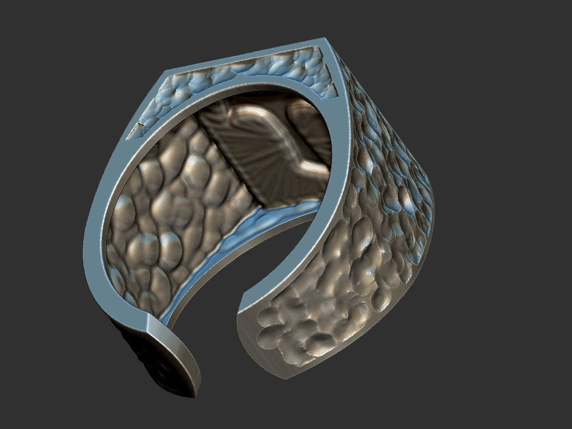 Tao Cross Adjustable Ring 3D print model_5