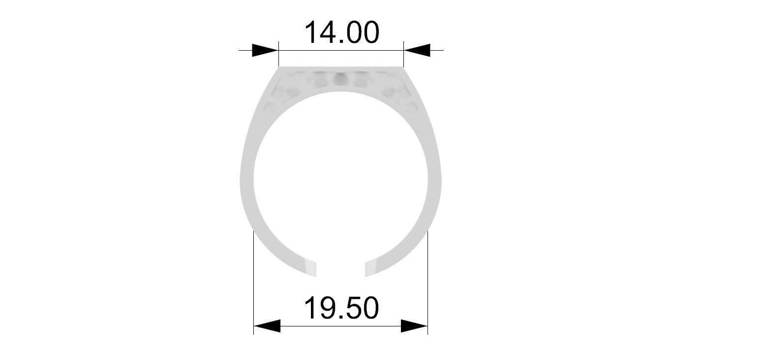 Tao Cross Adjustable Ring 3D print model_14