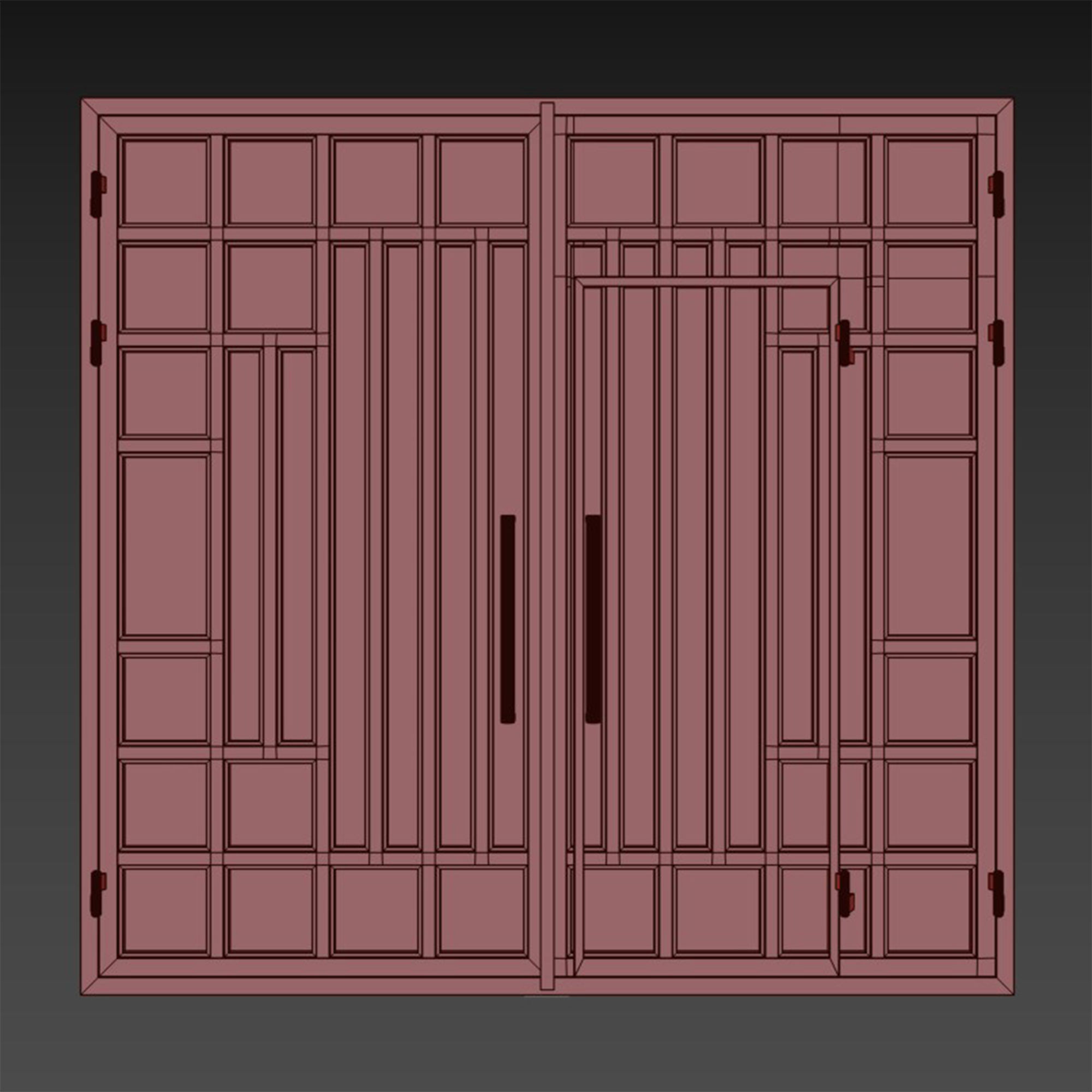 Gate black hi tech 3D model_5