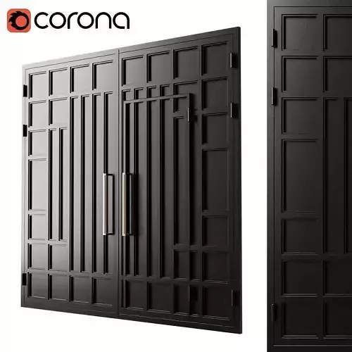 Gate black hi tech 3D model