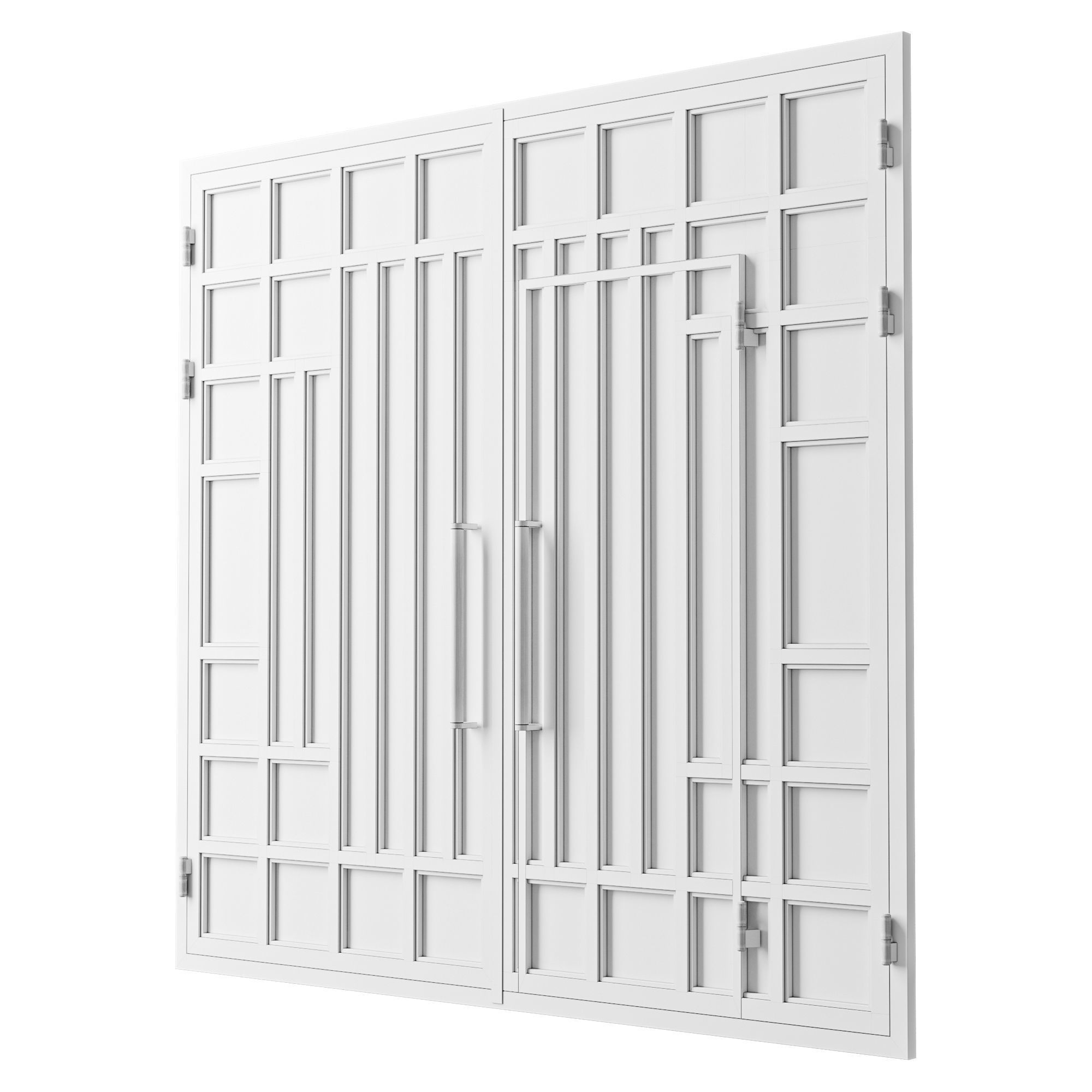 Gate black hi tech 3D model_3