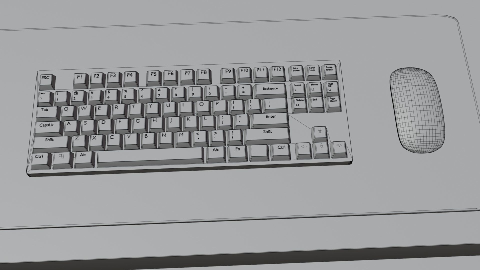 Modern Computer Desk 8 by Nikdox 3D model_20