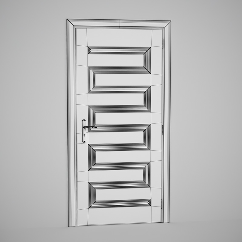 CGAxis Door 3D model_1