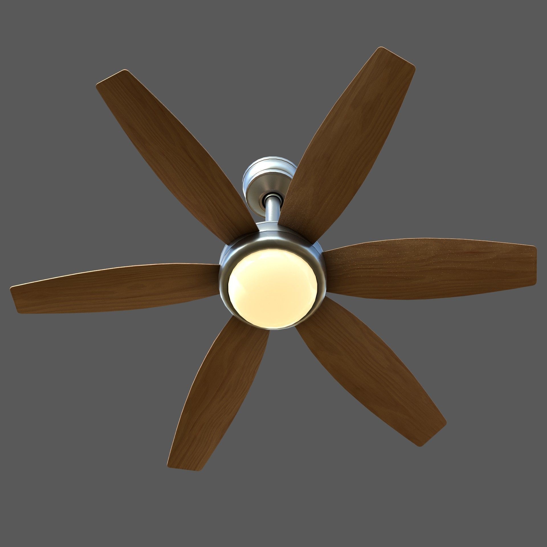 Ceiling Fan Low-poly 3D model_2