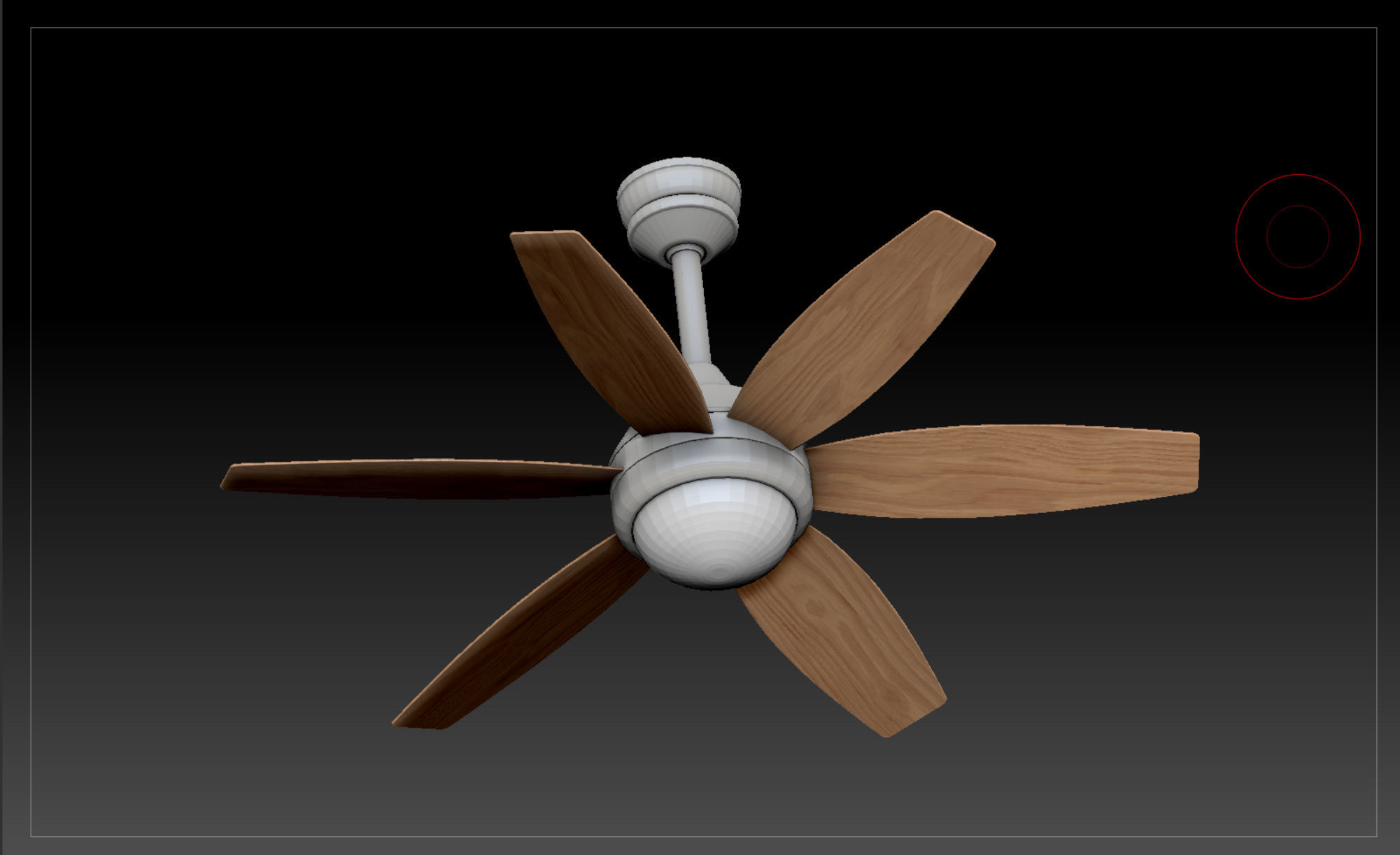 Ceiling Fan Low-poly 3D model_15